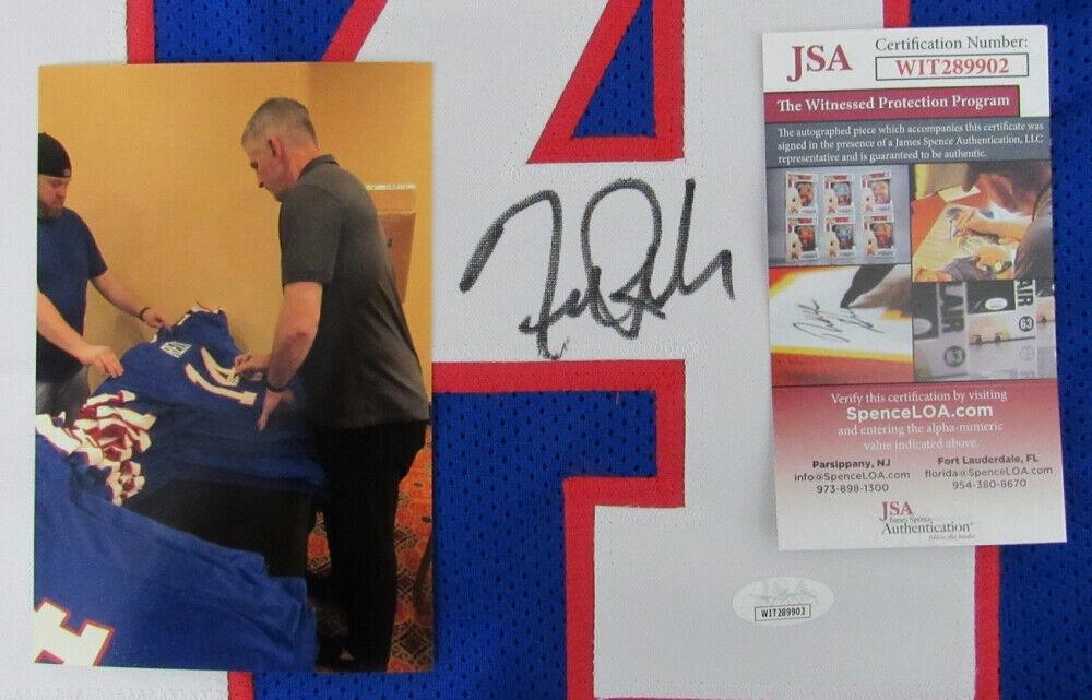 Frank Reich Signed Buffalo Bills Jersey (JSA COA) Jim Kelly's Back Up 1985?C1994