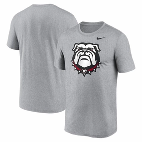 Georgia Bulldogs NCAA UK Medium Nike Primetime Legend Alternate Logo T-Shirt - Heather Gray