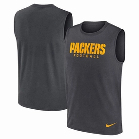 Green Bay Packers NFL Nike Primetime Legend Performance Muscle Tank Top - Gray