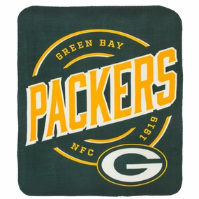 Green Bay Packers NFL UK Unisex-Adult Fleece Throw Blanket, 50" x 60", Campaign
