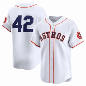 Houston Astros 2024 #42 Jackie Robinson Day Home Limited Jersey a?? White Stitches Baseball Jerseys