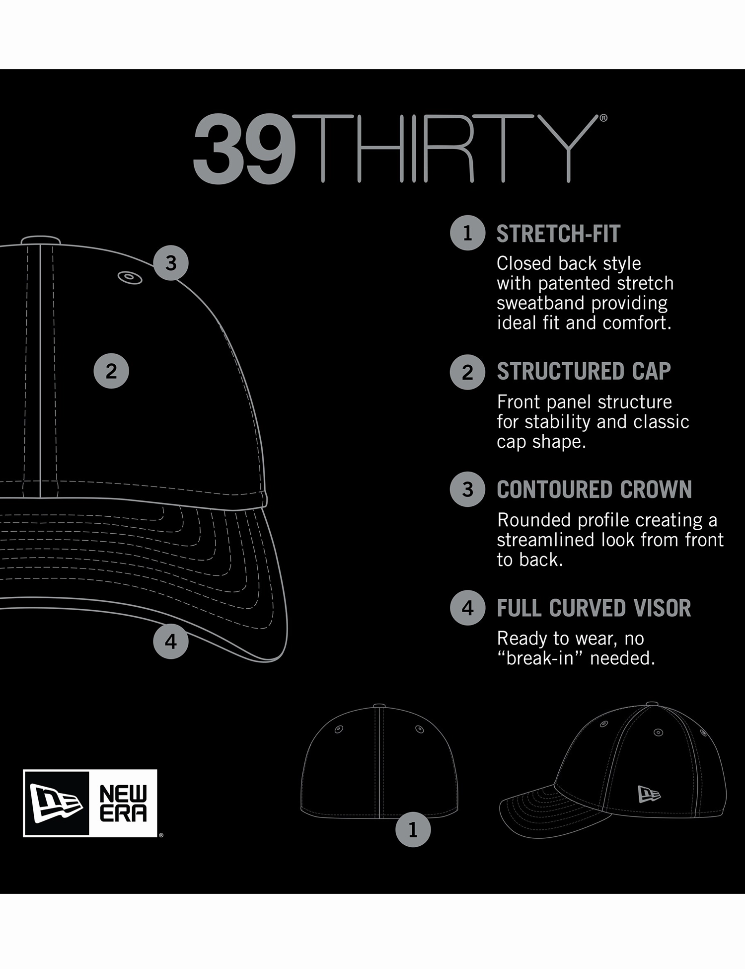 Houston Texans New Era NFL 25 Draft 39THIRTY Stretch-Fit Hat - Black