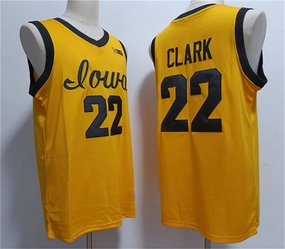 I.Hawkeyes #22 Caitlin Clark Yellow Stitched Jersey College Jerseys