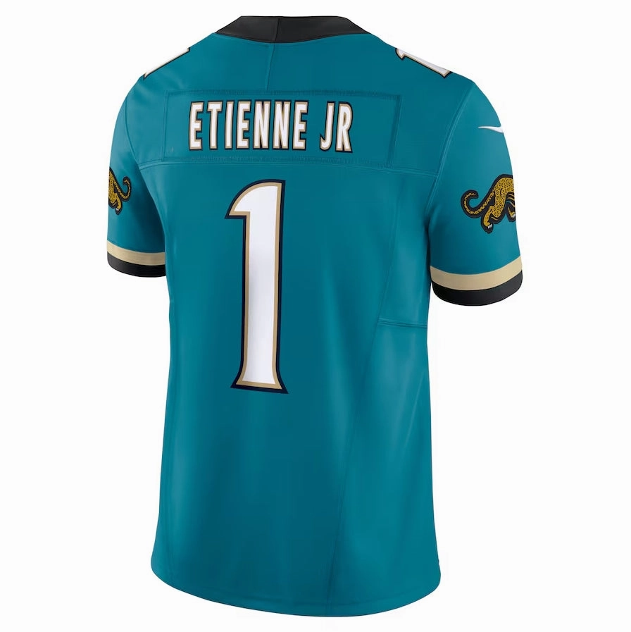 J.Jaguars #1 Travis Etienne Jr Prowler Throwback Vapor F.U.S.E. Limited Jersey - Teal Football Jerseys