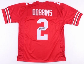 J K Dobbins Signed Ohio State Buckeyes Jersey (JSA COA) 2019 Rose Bowl Champ RB