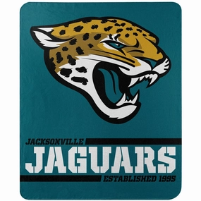 Jacksonville Jaguars NFL UK 50" x 60" Split Wide Fleece Throw Blanket