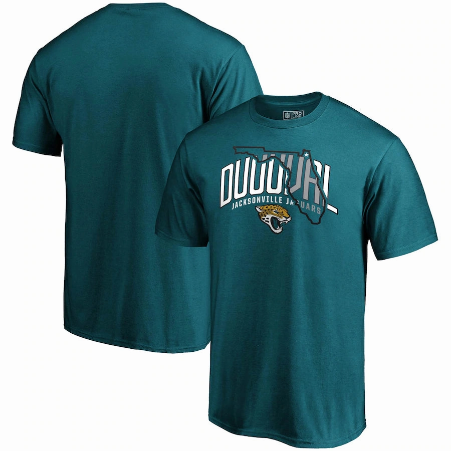 Jacksonville Jaguars NFL UK Medium Fanatics Branded Teal Hometown Duuuval St T-Shirt