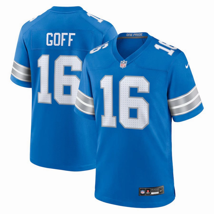 Jared Goff NFL Detroit Lions Nike Game Jersey - Blue