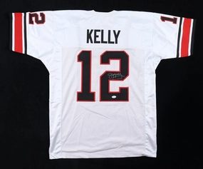 Jim Kelly Signed USFL's Houston Gamblers 1984 Jersey (JSA COA) 5??Pro Bowl QB