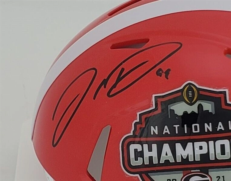 Jordan Davis Signed Georgia Bulldogs Mini Helmet (JSA COA) 2021 National Champs