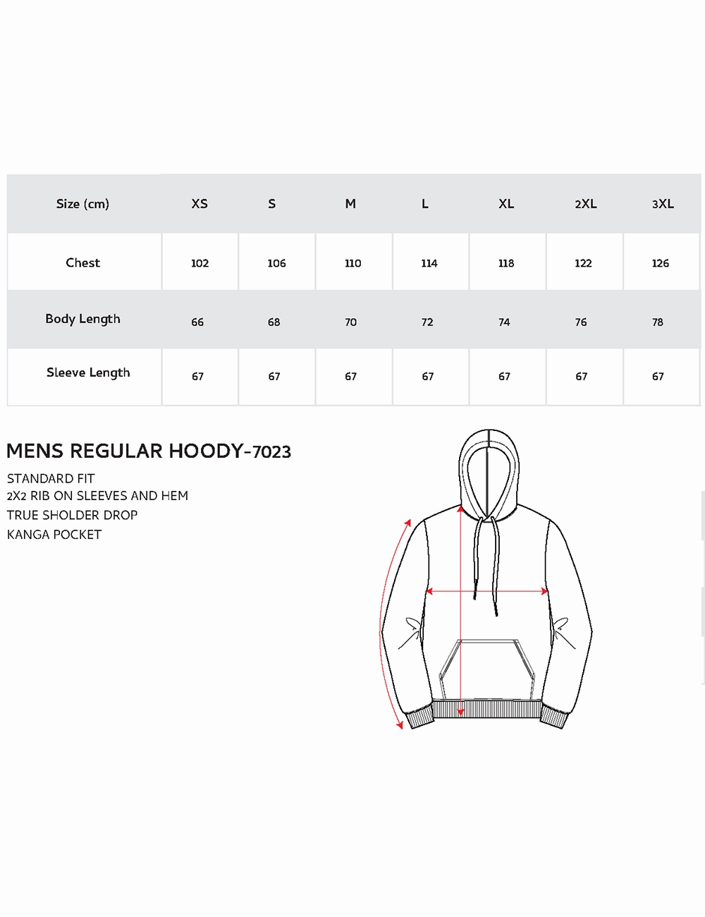 Kansas City Chiefs NFL Foundation Panel Hoodie Jumper - Red