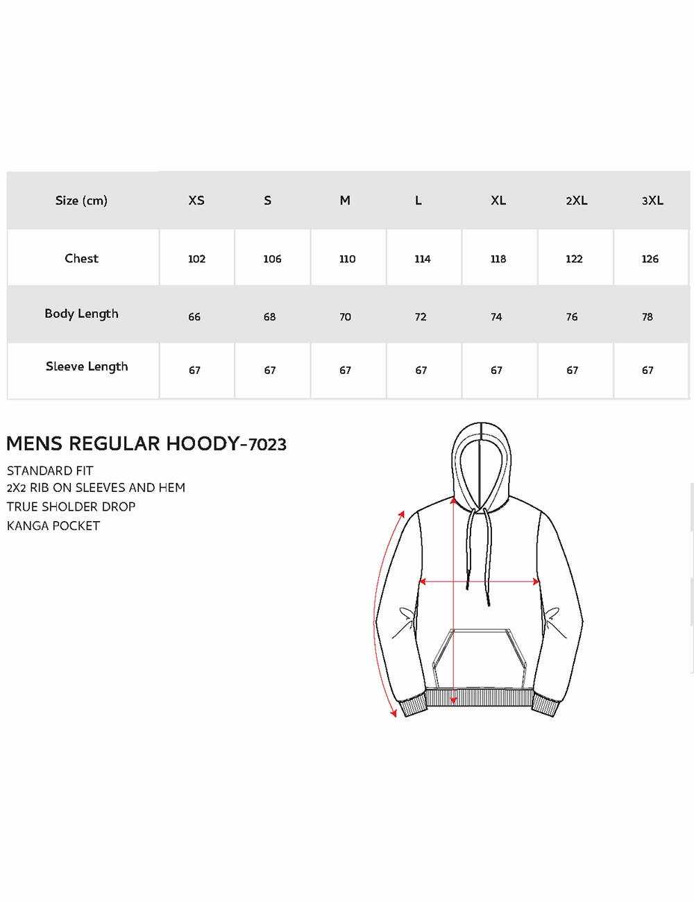 Kansas City Chiefs NFL Foundation Panel Hoodie Jumper - Red