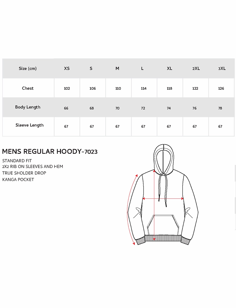 Kansas City Chiefs NFL Foundation Panel Hoodie Jumper - Red