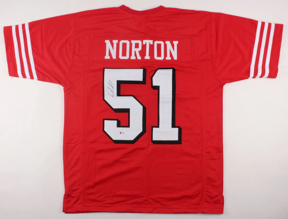 Ken Norton Jr Signed San Francisco 49ers Jersey (Beckett) 3Super Bowl Champion