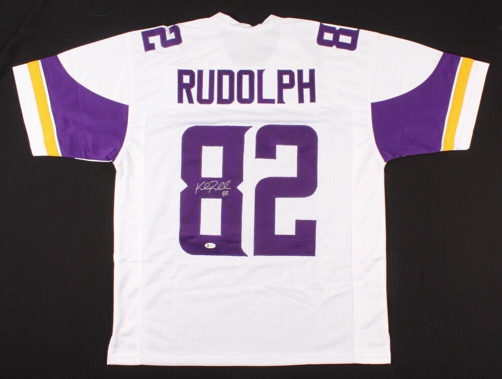 Kyle Rudolph Signed Minnesota Vikings Jersey (Beckett COA) 2Pro Bowl T.E.