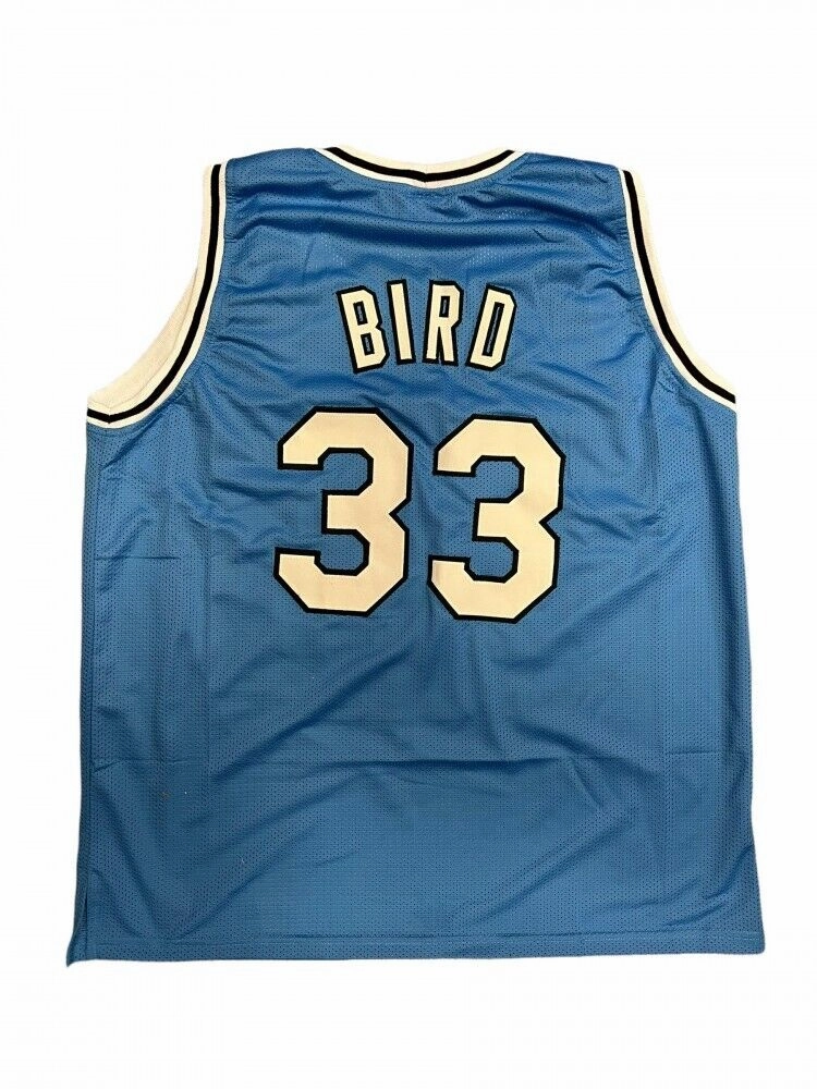 Larry Bird Signed Indiana State Sycamore Jersey (Bird Player Holo) Celtics HOFer