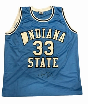 Larry Bird Signed Indiana State Sycamore Jersey (Bird Player Holo) Celtics HOFer