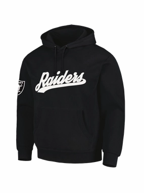 Las Vegas Raiders Majestic NFL Script Vintage Hoodie Jumper - Black