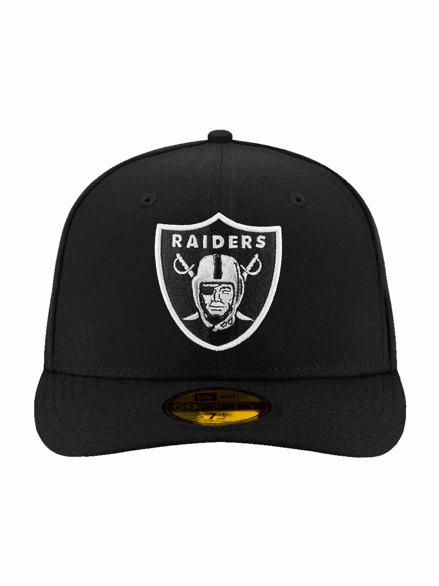 Las Vegas Raiders New Era NFL Team 59FIFTY Pre-Curved Fitted Hat - Black