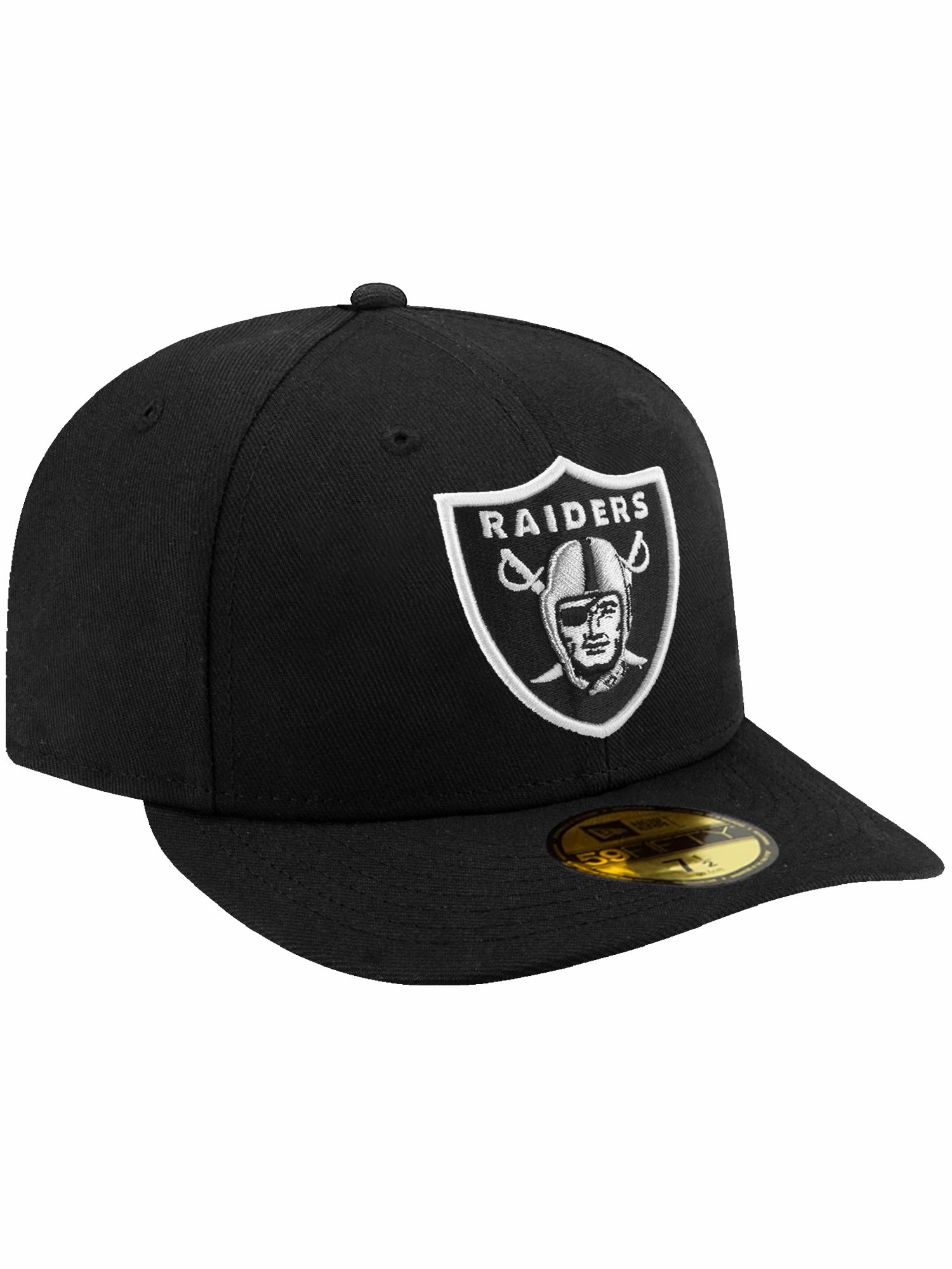 Las Vegas Raiders New Era NFL Team 59FIFTY Pre-Curved Fitted Hat - Black