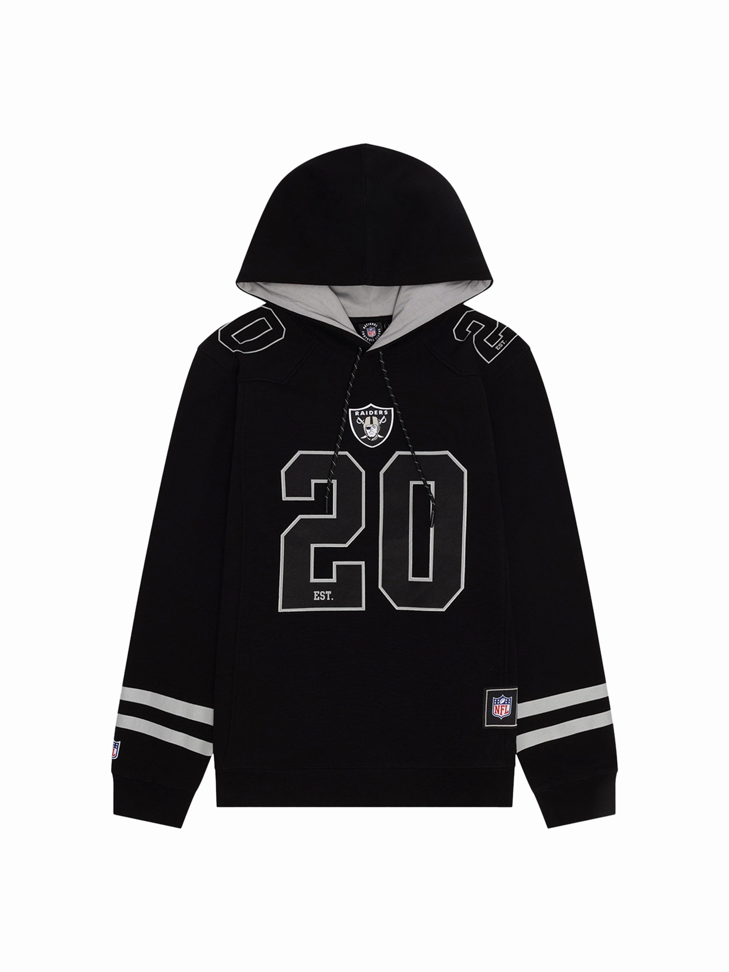 Las Vegas Raiders NFL Foundation Panel Hoodie Jumper - Black
