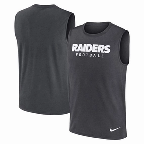 Las Vegas Raiders NFL Nike Primetime Legend Performance Muscle Tank Top - Gray