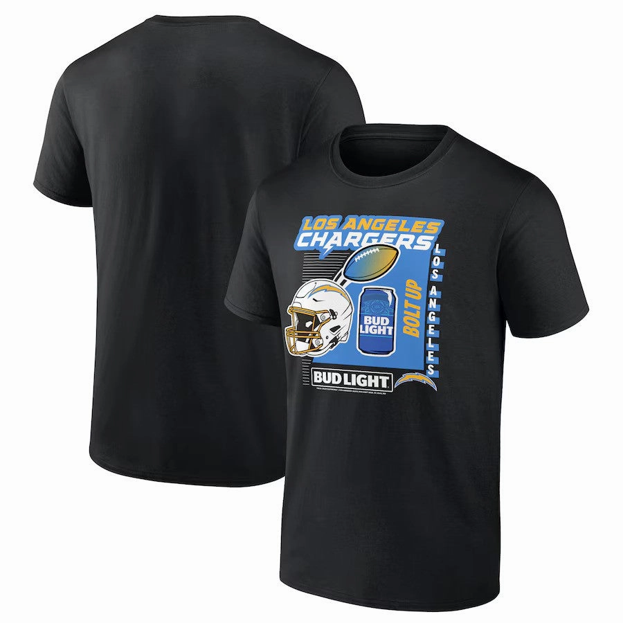 Los Angeles Chargers NFL Bud Light T-Shirt - Black