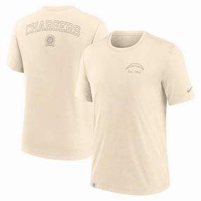 Los Angeles Chargers NFL Nike Glory Tri-Blend T-Shirt - Cream