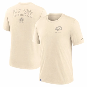 Los Angeles Rams NFL Nike Glory Tri-Blend T-Shirt - Cream