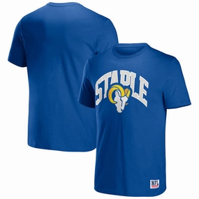 Los Angeles Rams NFL UK 2XL Staple Royal Logo Lockup T-Shirt