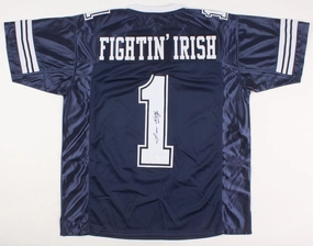 Lou Holtz Signed Notre Dame Fighting Irish Jersey (JSA COA) 1988 National Champs