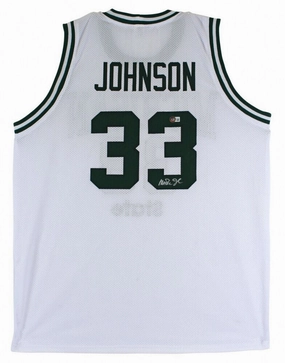 Magic Johnson Signed Michigan State Spartans Jersey (Beckett Hologram) LA Lakers