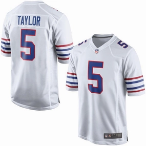 Men's Buffalo Bills Tyrod Taylor White Alternate Game Jersey