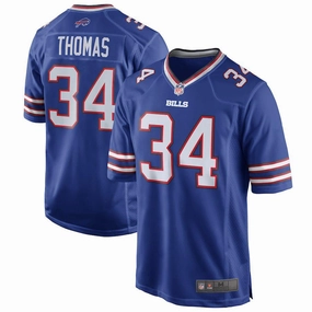 Mens Buffalo Bills Thurman Thomas Royal Blue Retired Player Game Jersey