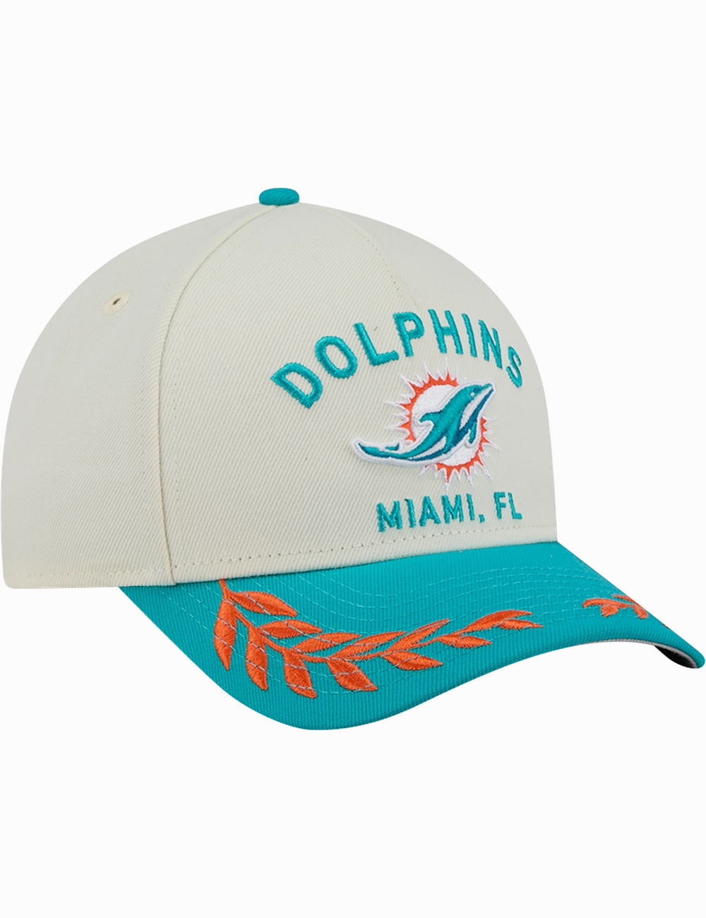Miami Dolphins New Era NFL 25 Draft 9FORTY M-Crown Snapback Hat - Chrome