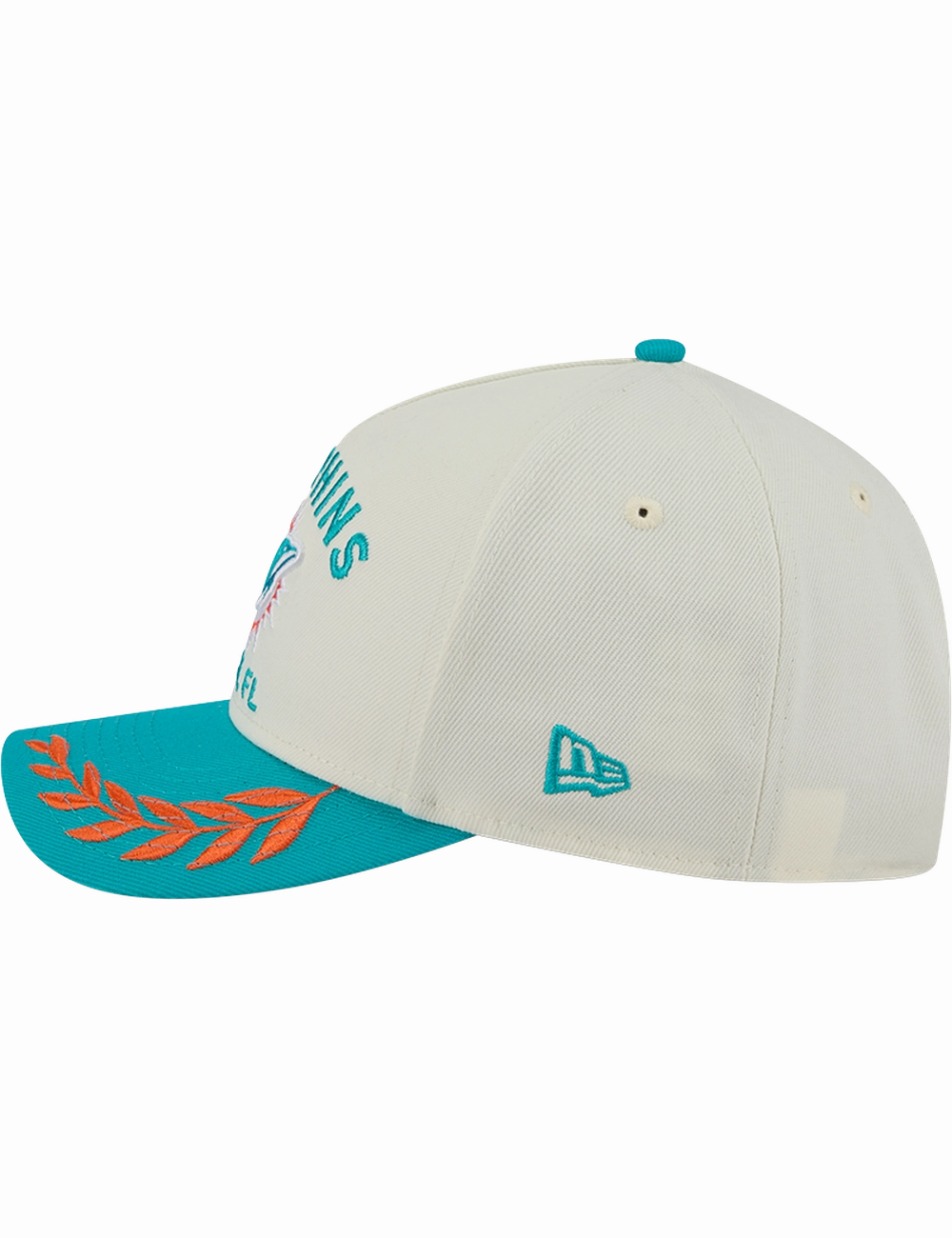 Miami Dolphins New Era NFL 25 Draft 9FORTY M-Crown Snapback Hat - Chrome