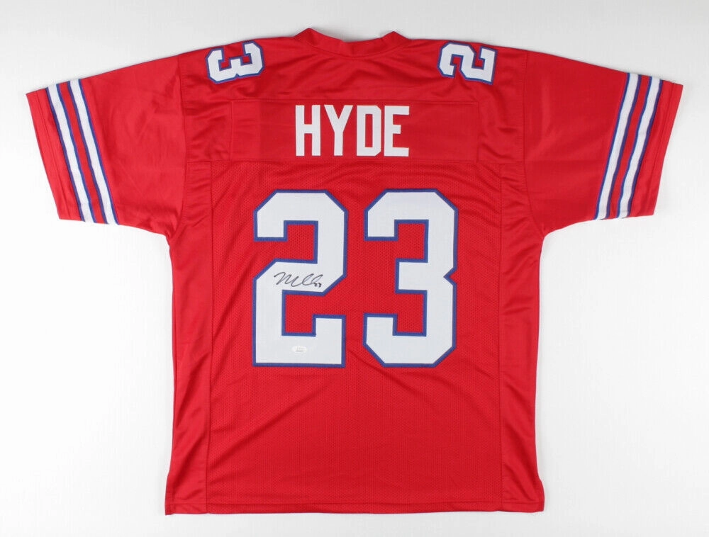 Micah Hyde Signed Buffalo Bills Home Jersey (JSA COA) 2017 Pro Bowl Def. Back