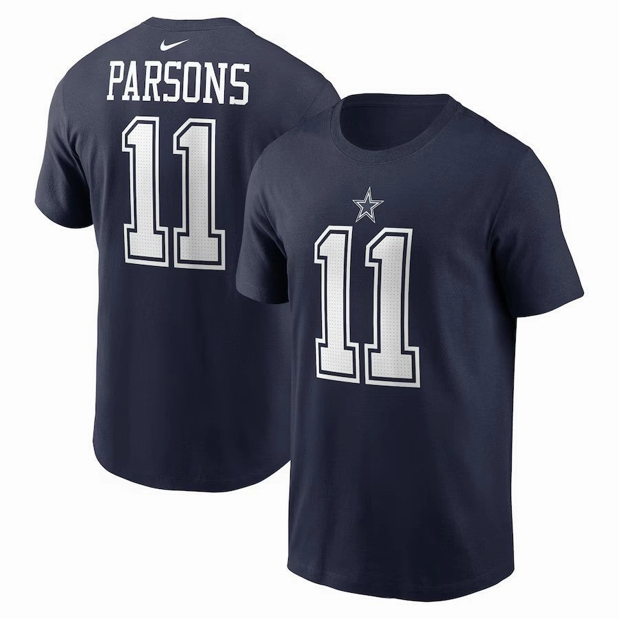 Micah Parsons NFL Dallas Cowboys Nike Player Name & Number T-Shirt - Navy