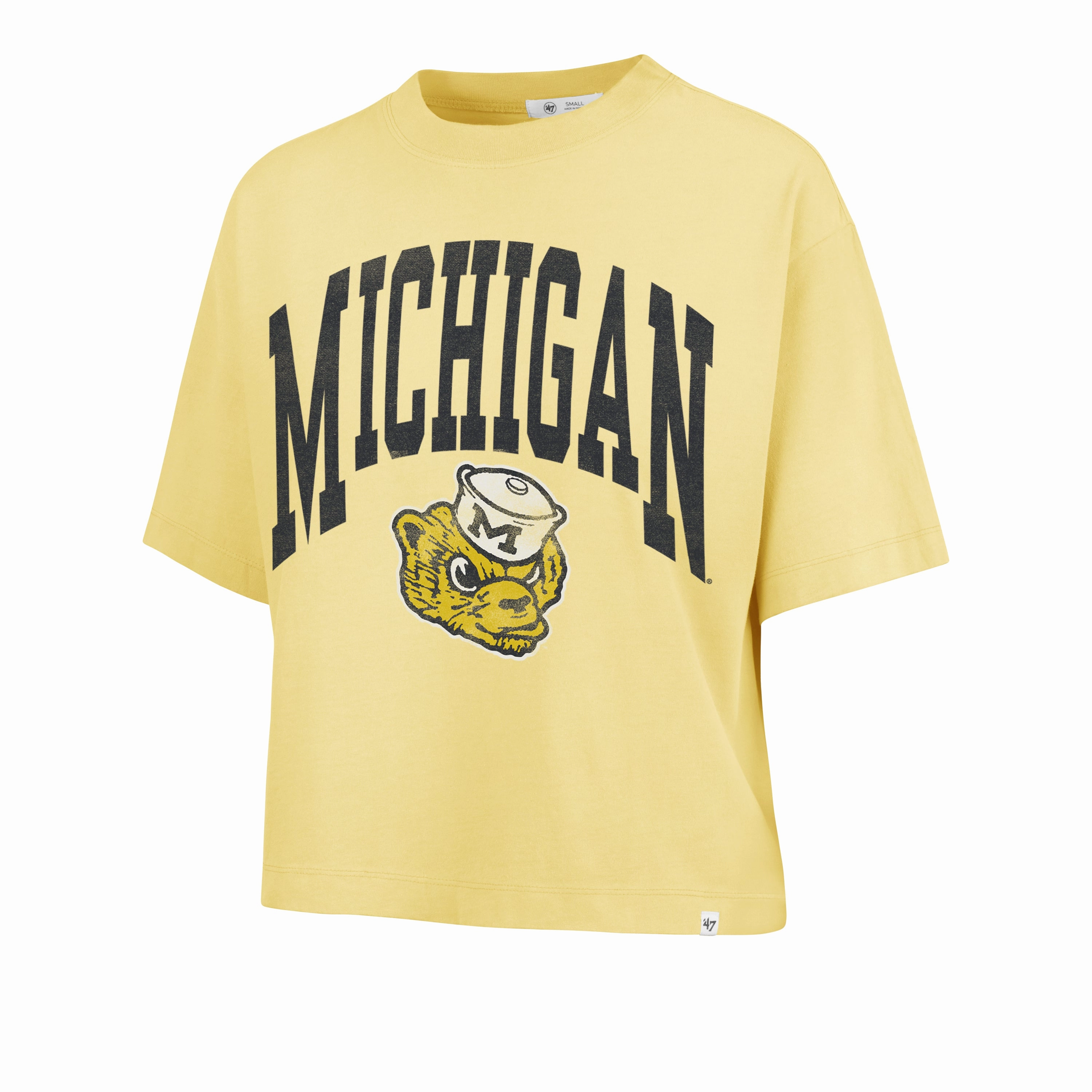 MICHIGAN WOLVERINES VINTAGE SHALE '47 MONTAUK CROP TEE WOMENS