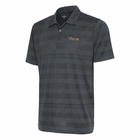 Minnesota Vikings NFL UK 2XL Antigua Charcoal Team Logo Throwback Compass Polo