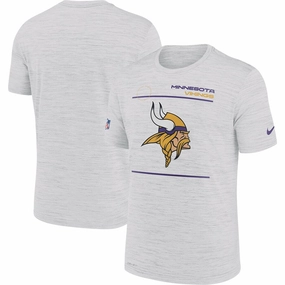 Minnesota Vikings NFL UK Large Nike Sideline Velocity Legend Performance T-Shirt - White