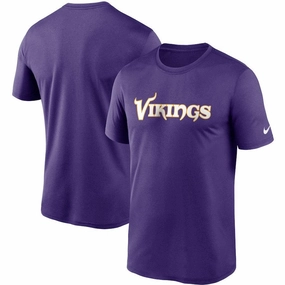 Minnesota Vikings NFL UK Medium Nike Wordmark Legend Performance T-Shirt - Purple