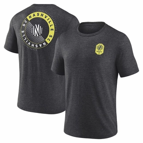 Nashville SC MLS UK Large Fanatics Branded Full Circle Tri-Blend T-Shirt - Charcoal