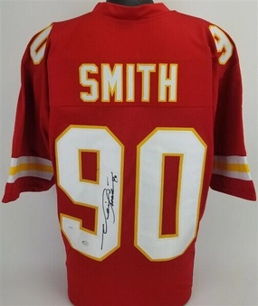 Neil Smith Signed Kansas City Chiefs Jersey (JSA COA) 6Pro Bowl Defensive End