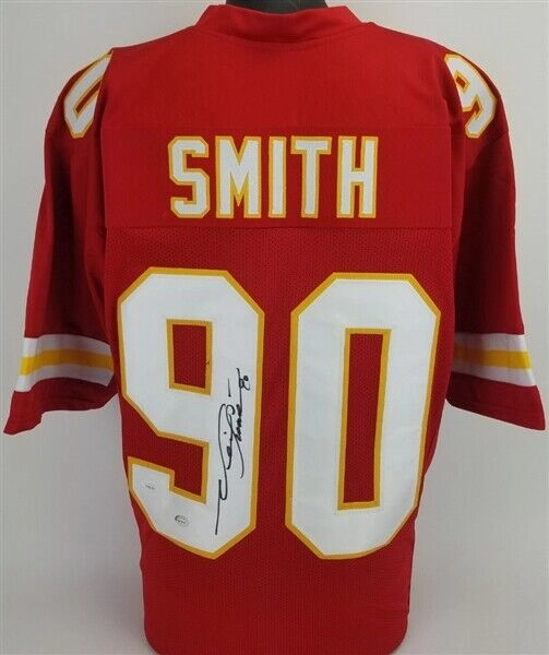 Neil Smith Signed Kansas City Chiefs Jersey (JSA COA) 6Pro Bowl Defensive End