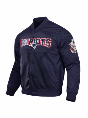 New England Patriots Pro Standard NFL Team Classic Satin Button Jacket - Navy