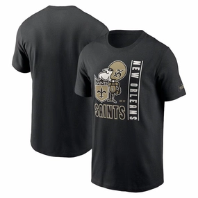 New Orleans Saints NFL Nike Lockup Essential T-Shirt - Black