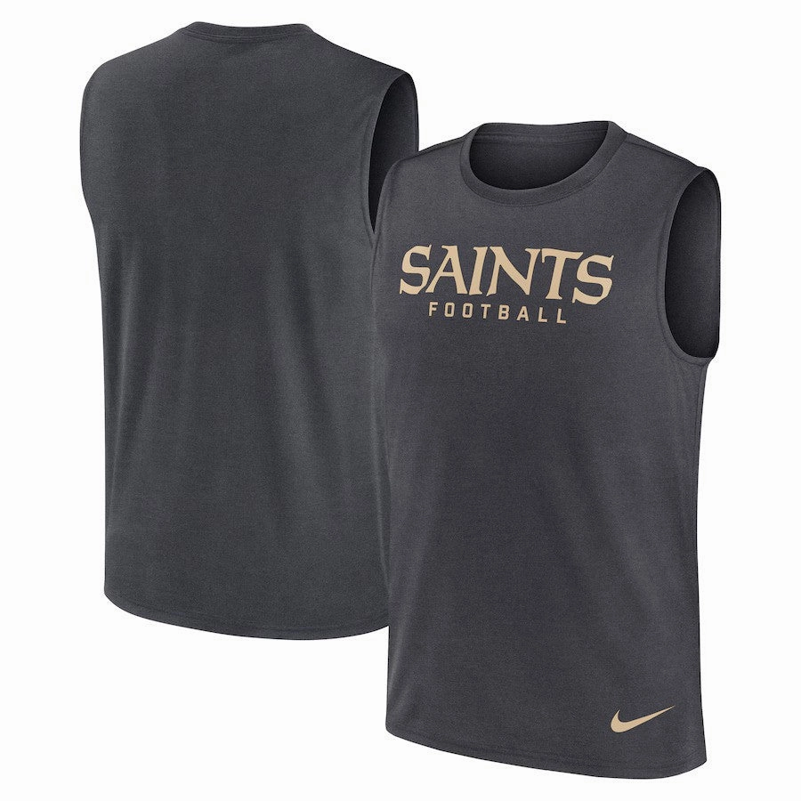 New Orleans Saints NFL Nike Primetime Legend Performance Muscle Tank Top - Gray