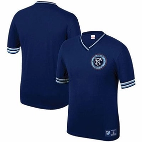 New York City FC MLS UK XL Mitchell & Ness Overtime Win Vintage T-Shirt - Blue