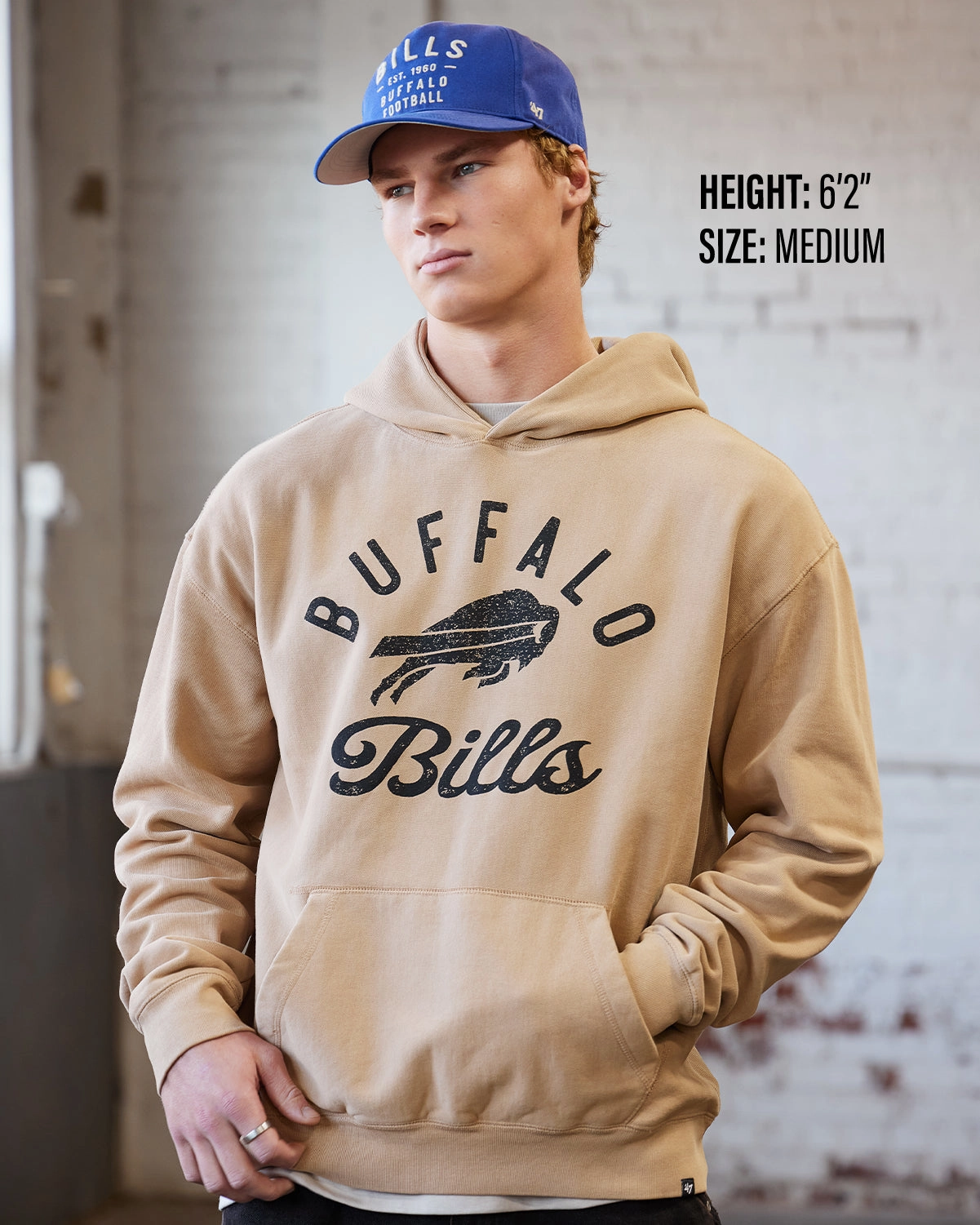 NEW YORK GIANTS DUSTED BOWLINE '47 FOUNDATION RIVER HOODIE